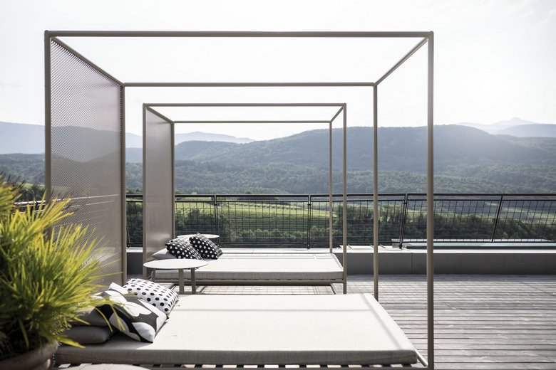 Sonne tanken auf der Panorama-Dachterrasse